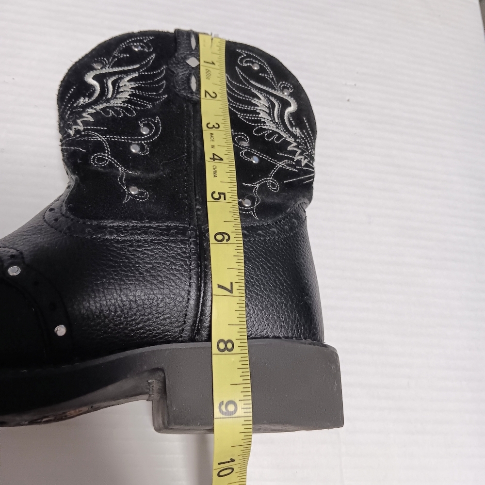 JUSTIN GYPSY Mandra black leather women's boots, 8B - Picture 7 of 16